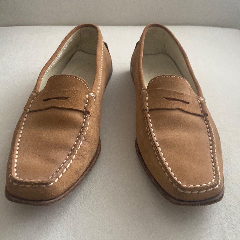 Tod's Classic Tan Suede Penny Loafers - Women